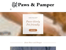 Tablet Screenshot of pawsandpamper.com